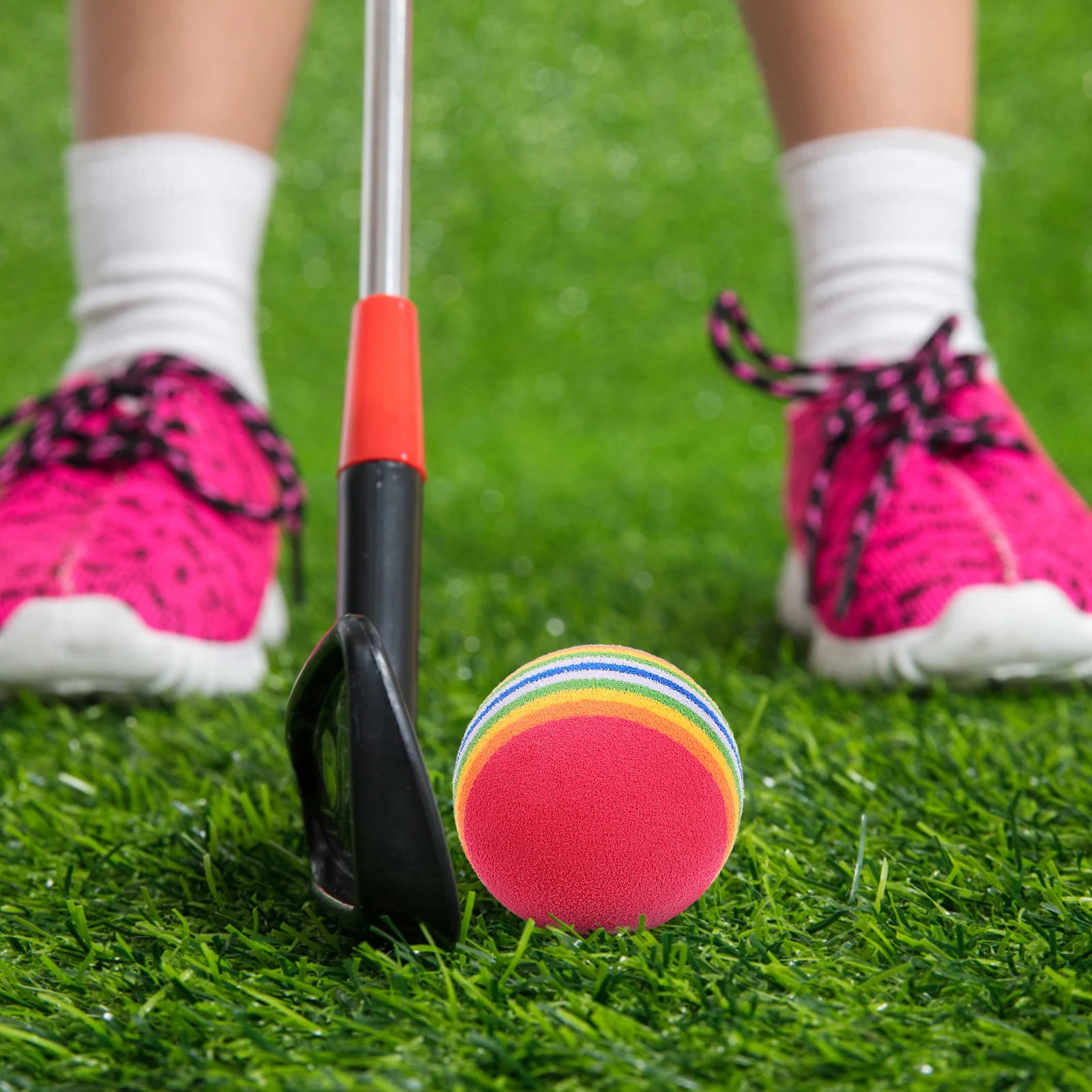 

20Pcs Colored Practice Balls Soft Flexible Lightweight Safe Indoor Training Aid Golf Approach Shot Training Ball