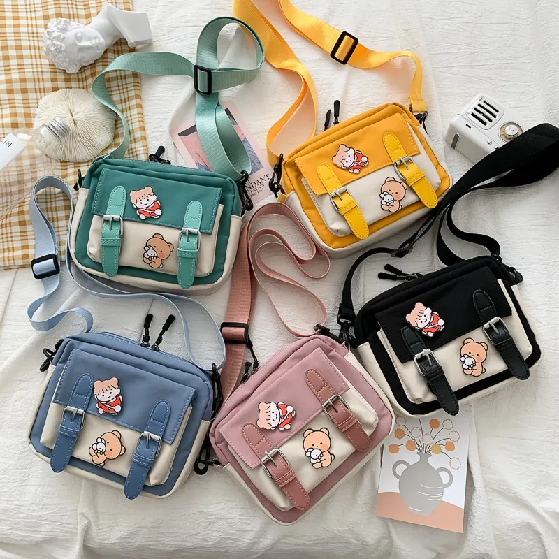 

Korean Style Canvas Shoulder Bag For Women New Fashion Female Crossbody