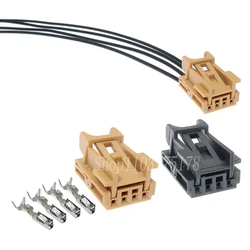 1 Set 4 Pin 1670988-2 1241194-2 Car Rearview Mirror Background Light Wire Socket for VW Audi 8K0973754 8K0972994A 8K0973754A