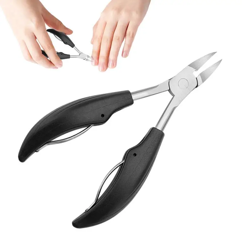 Thick Toenail Tool Pedicure Cutters Professional Trimmer Stainless Steel With Non-slip Rubber Handle Pedicure Tools For Ingrown