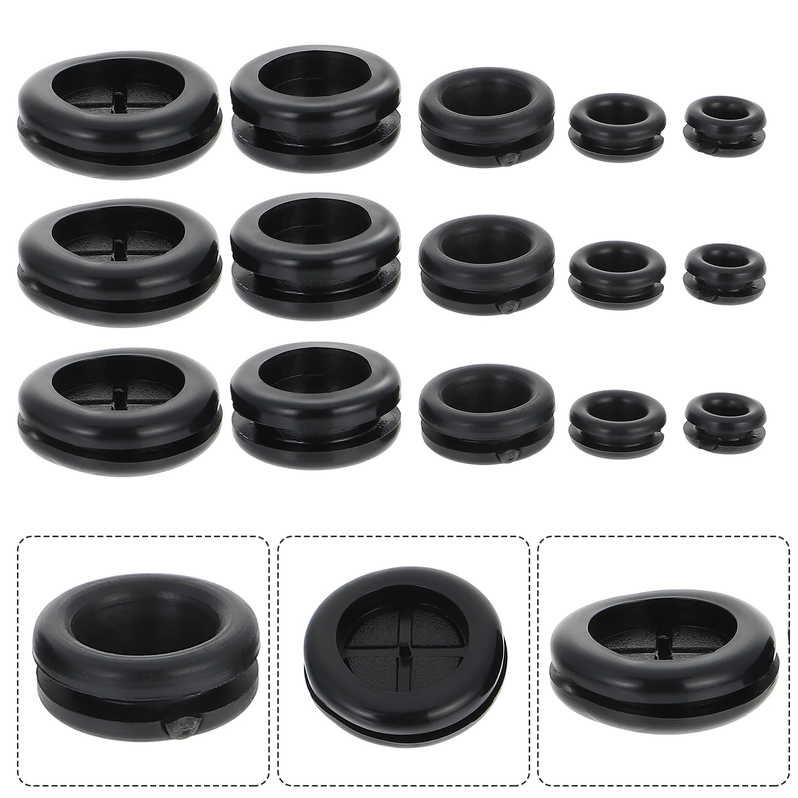 

50pcs Rubber Grommet Electrical Wire Gasket Firewall Hole Plug Resealable Heat Resistant Cable Protection For Cylinder Pump Pipe