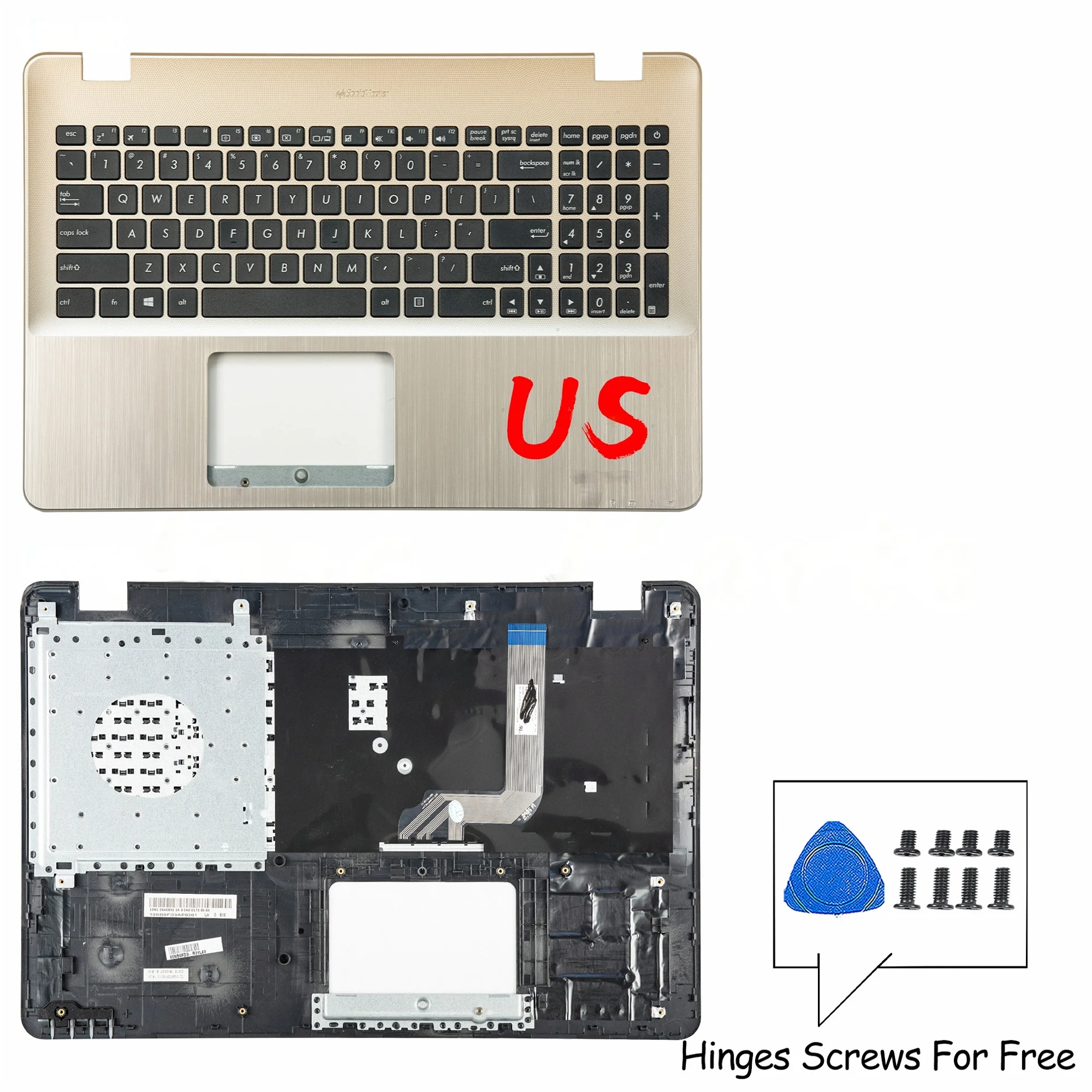 Palmrest With Keyboard For X542 X542U X542UR X542BA R542UA A580 F580 FL8000 NEW Original English/European Version FR GE ES IT