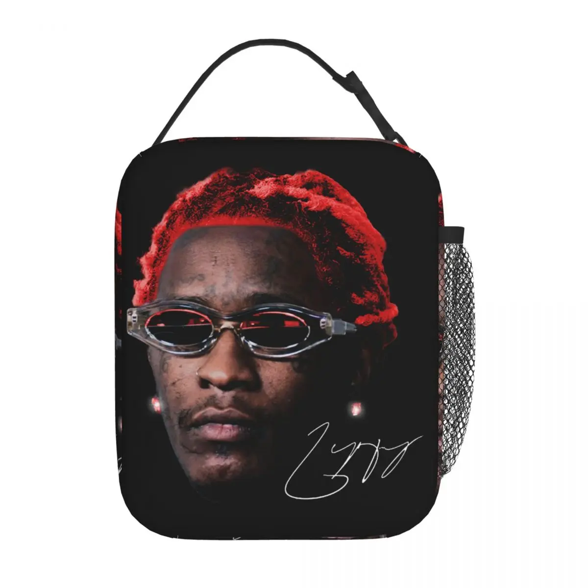 

YOUNG THUG Rap Insulated Lunch Bags Cooler Meal Container Portable Tote Lunch Box Food Bag School Outdoor