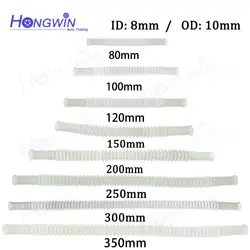 Tube Ondulé en Plastique et Nylon pour Pompe à Carburant, PA11 ID:8 OD:10, 8, 10, 15, 20, 25, 30cm, Blanc et Noir, 2 Pièces/Lot