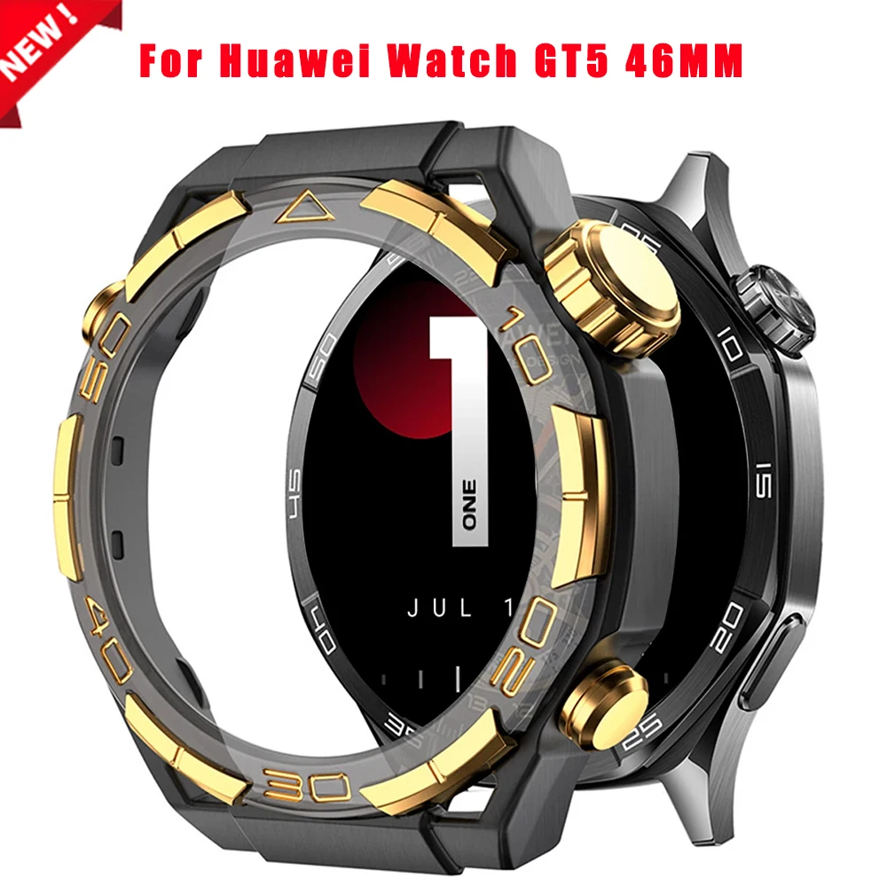 PC-Hartschale für Huawei Watch GT5 46 mm, ändern sich um ultimative Schutz-Stoßstangenabdeckung für Huawei Watch GT5 46 SmartWatch-Zubehör