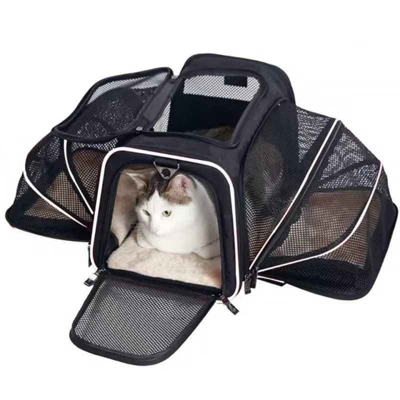 Cat Carrier Two Sided Expandable Soft Pet Carrier