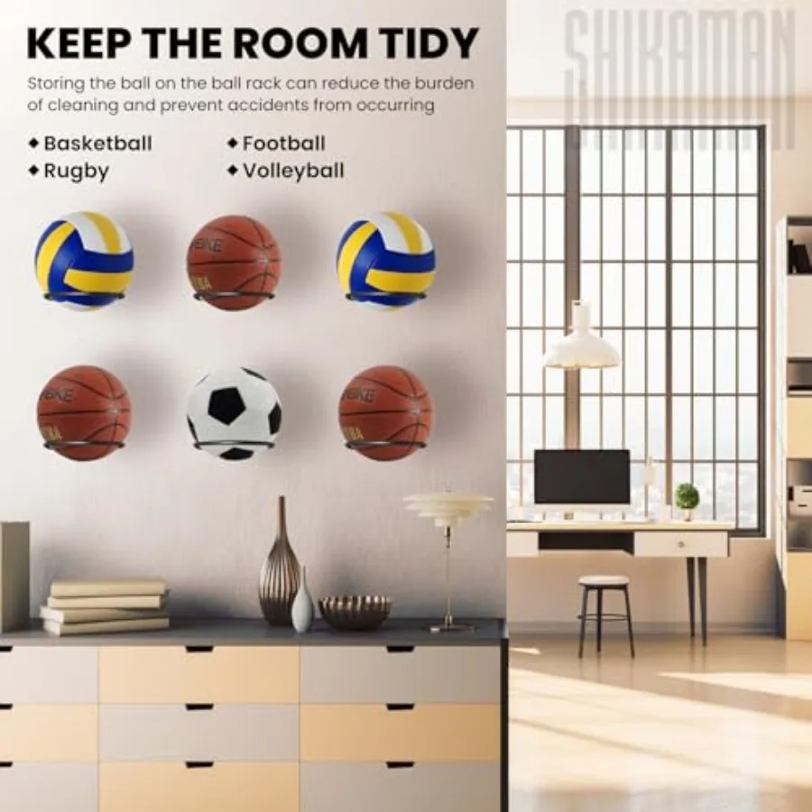 Suporte de basquete com 3 pacotes de armazenamento de bolas