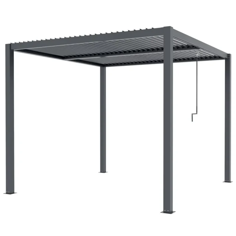 

3*3M Outdoor Furniture Garden Louvered Aluminum Bioclimatic Pergola Pavilion