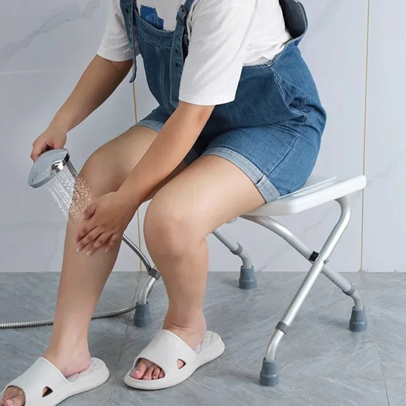 Foldable Shower Bathroom Chair Living Room Kitchen Bedroom Stool Nordic Low Stackable Disabled Taburete Plegable Home Furniture view 4