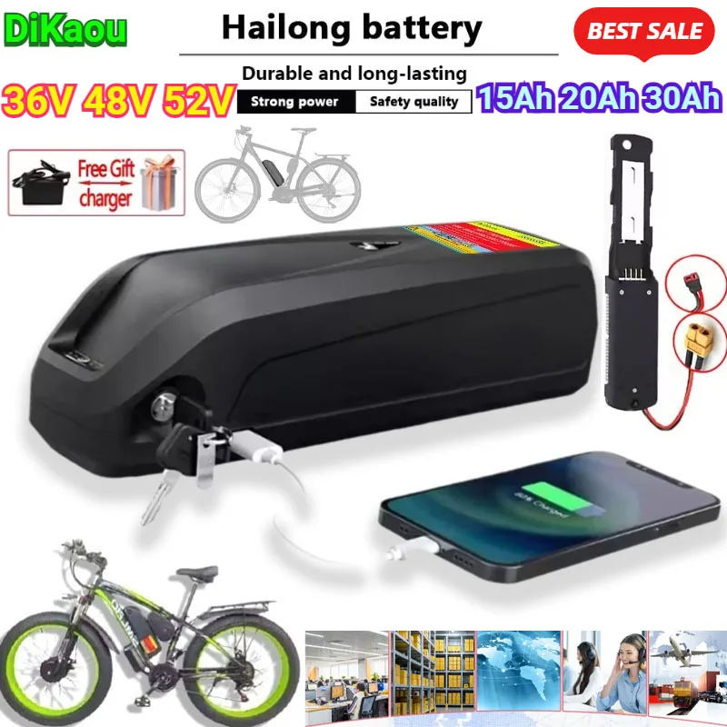 

Original For Hailong Battery 36V 48V 52V 15Ah 30Ah for Bafang BBS02 BBS03 BBSHD Motor Hailong Battery Delivery within 15-35 days