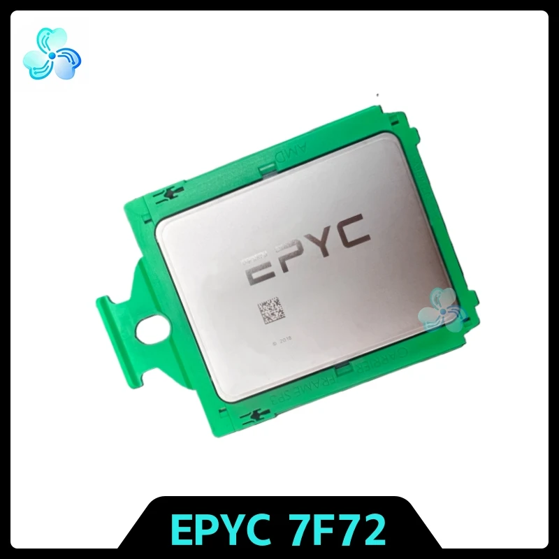 EPYC 7F72 CPU 3.2GHz 24-Cores 48-Thread 192MB 240W LGA-4094 Official Unlocked Processor Socket SP3 Rome EPYC7F72 100-000000141