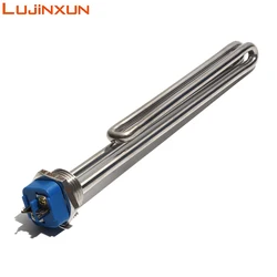 LUJINXUN 1 Inch NPT Thread Submersible Water Heater Element 12V/120V Immersion Solar Heater 304 Stainless Steel Tube 1pc