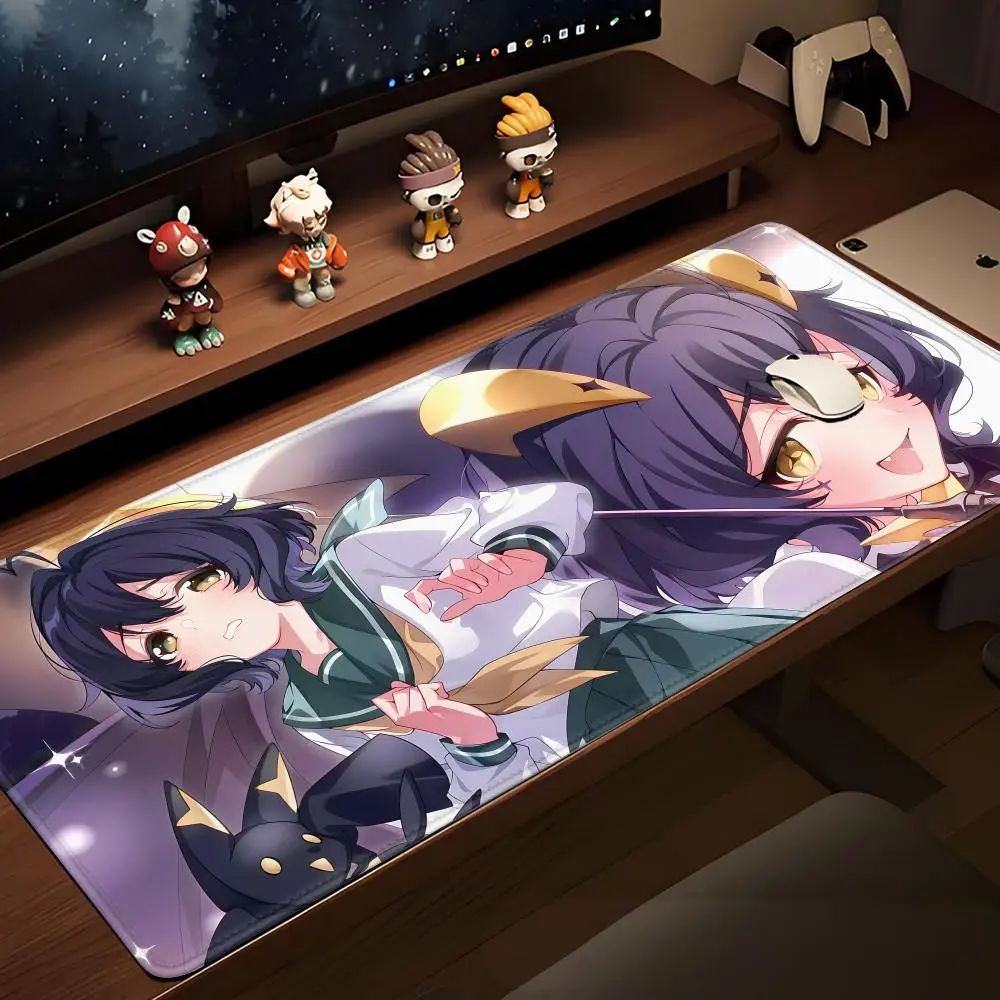 Alfombrilla de ratón grande XXL antideslizante para ordenador portátil, alfombrillas de escritorio para teclado, HYBXAXC, con diseño de Magical Girls Utena Hiiragi Magia Baiser