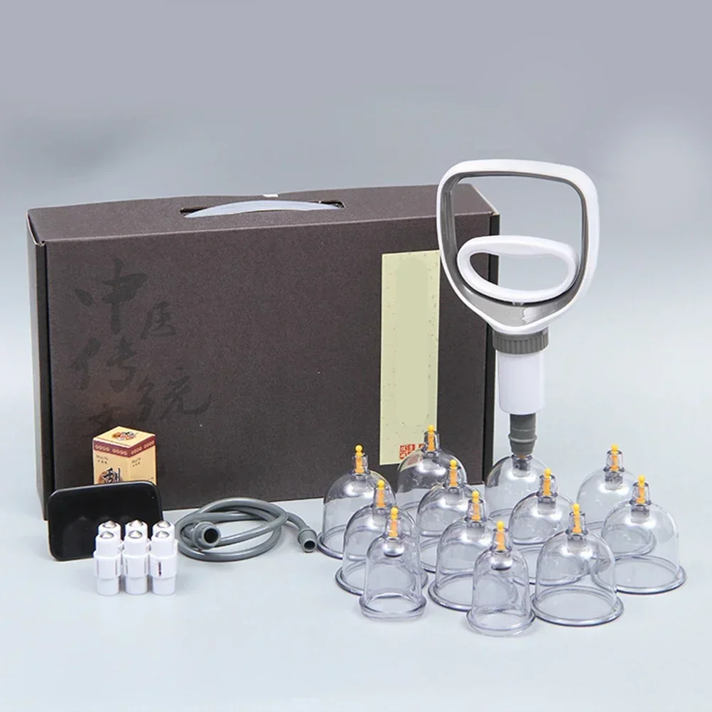12 Cups Vacuum Cupping Set/cupping Accessory for Chinese Medical Massage Scraping Reducing Fat,relieve Shoulder and Neck Fatigue