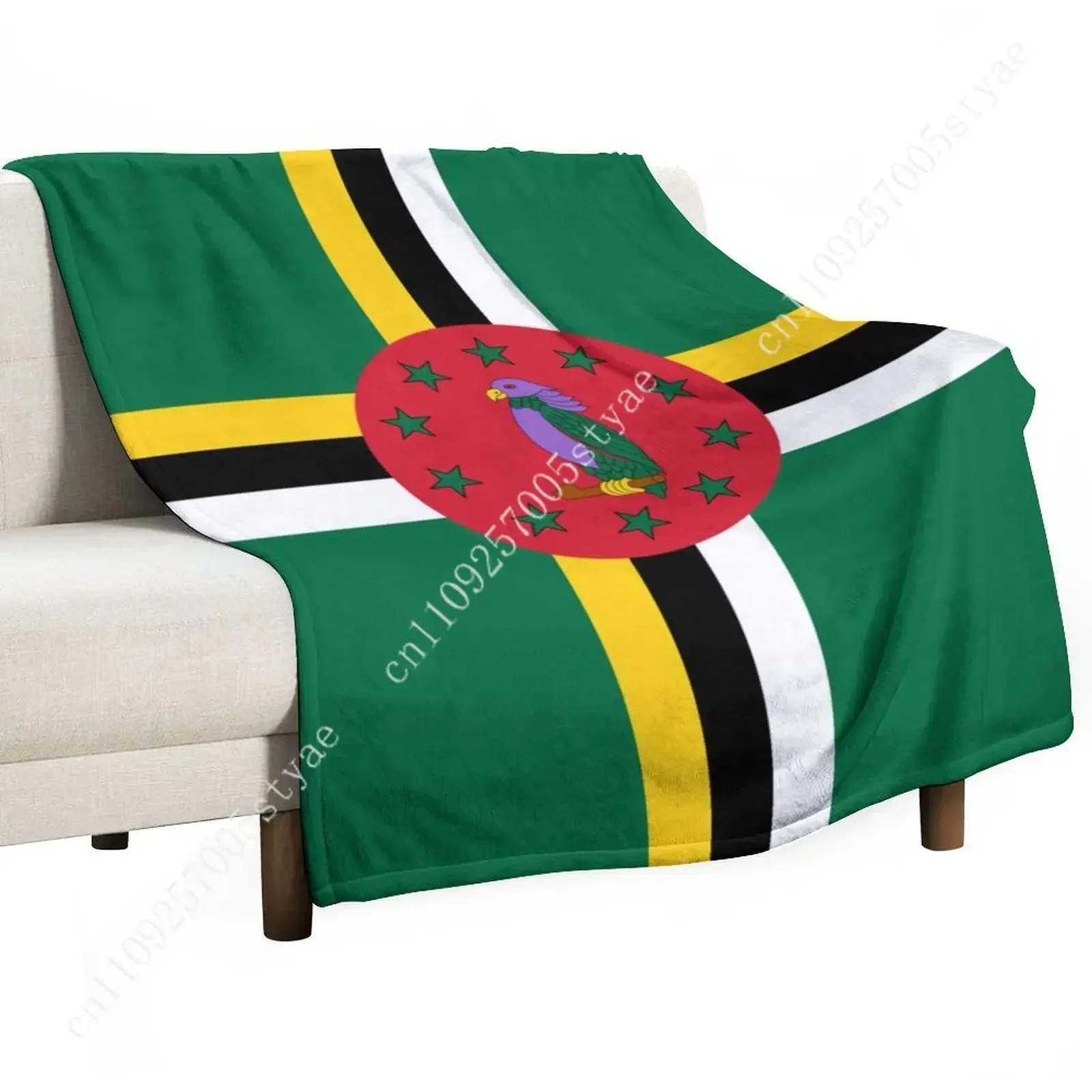 Commonwealth of Dominica Flag Flannel Blankets Are Soft Comfortable and Warm Perfect for Winter Naps Homes Offices Travel