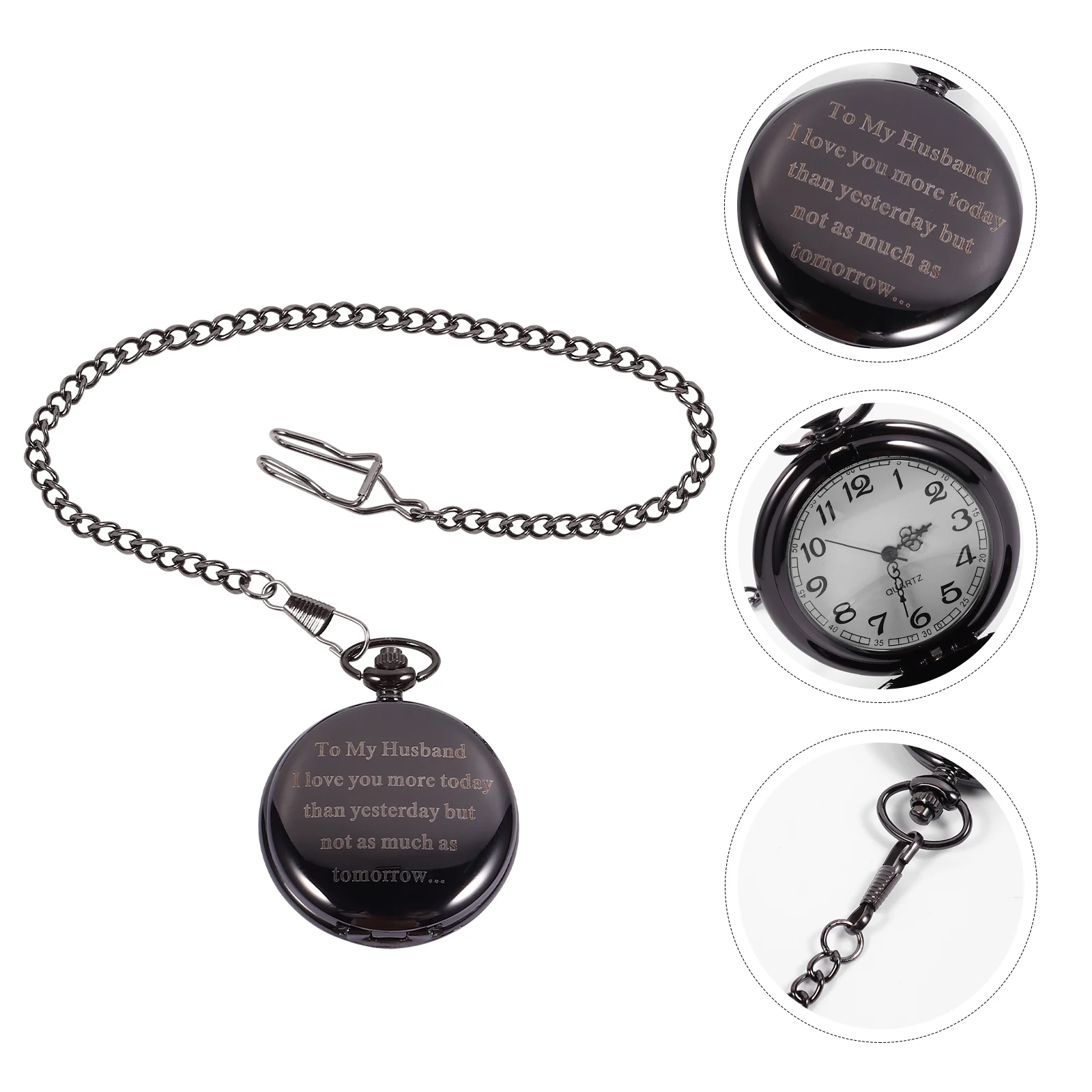 

Watch Watches for Men Mechanical Quartz Movement Hanging Bridegroom Alloy