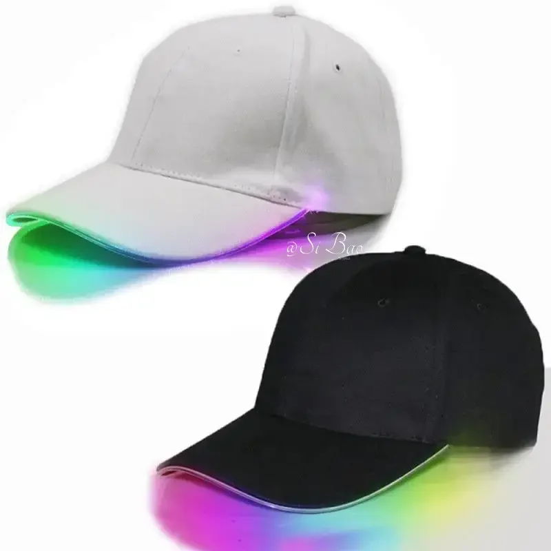 Fashion Flashing Baseball Cap Adjustable LED Light Hip-Hop Luminous Hat KTY Bar Party Sporting Fun Event Night Illumination Cap