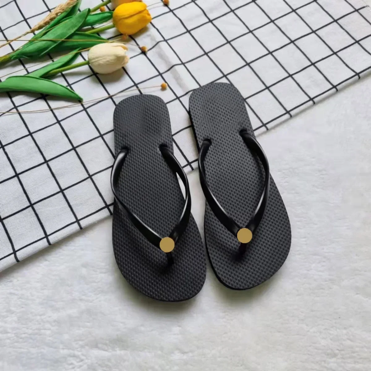 Sandal herringbone bersol tebal, sandal dalam ruangan anti slip EVA sederhana modis luar ruangan