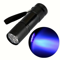 Portable Ultra Violet Blacklight 9 LED UV Flashlight Torch Light Lamp Mini Aluminum UV flashlight