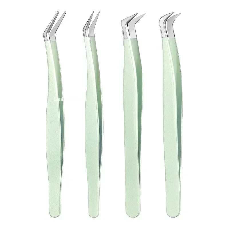 

Fiber Tip Eyelash Extension Tweezer Volume Isolation Precise Lash Tweezers Nano Technology Eyebrow From Makeup Eyelash Tweezers