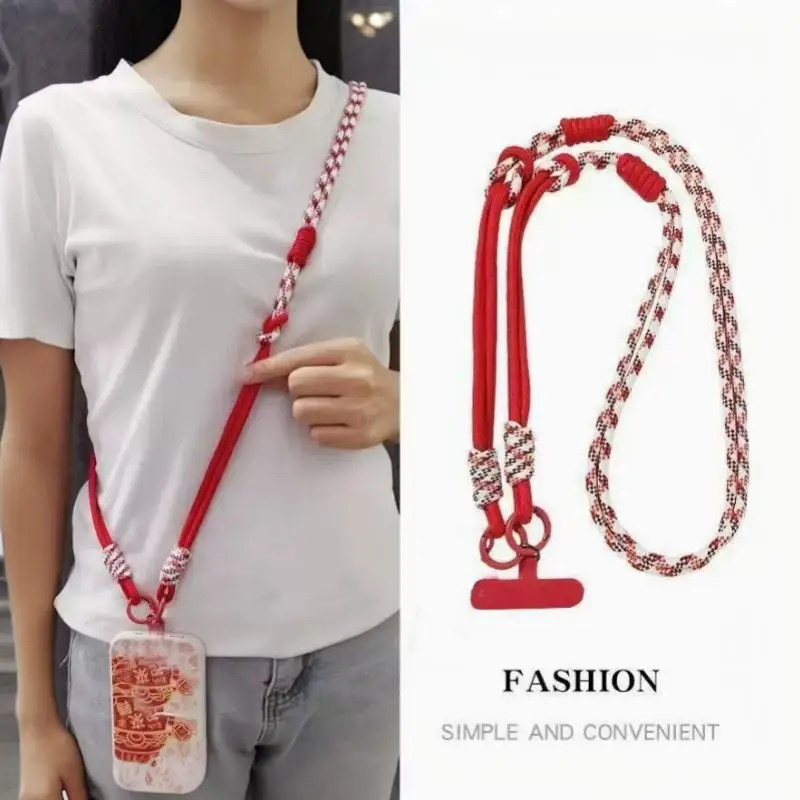 Personalisiertes Trendiges Zweifarbiges Universelles Handy-Lanyard, Anti-Verlust-Gurt, Diagonaler Langer Schulter-Sicherheitsgurt – Detail 5