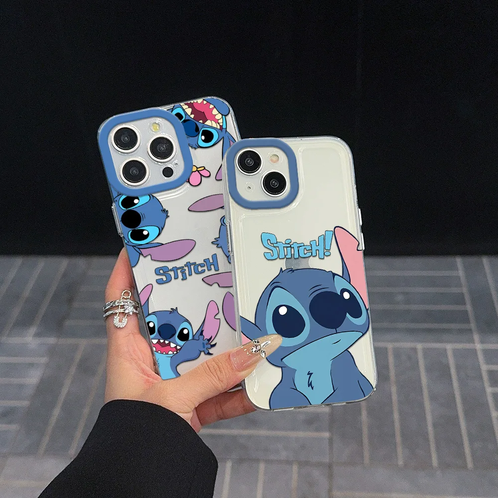 Disney Stitch Clear Space Phone Case for Oppo F11 Find X5 Reno 6 7 7Z 8 8T 10 11 12 Realme 9 C30 C53 C63 Pro Plus 5G Transparent