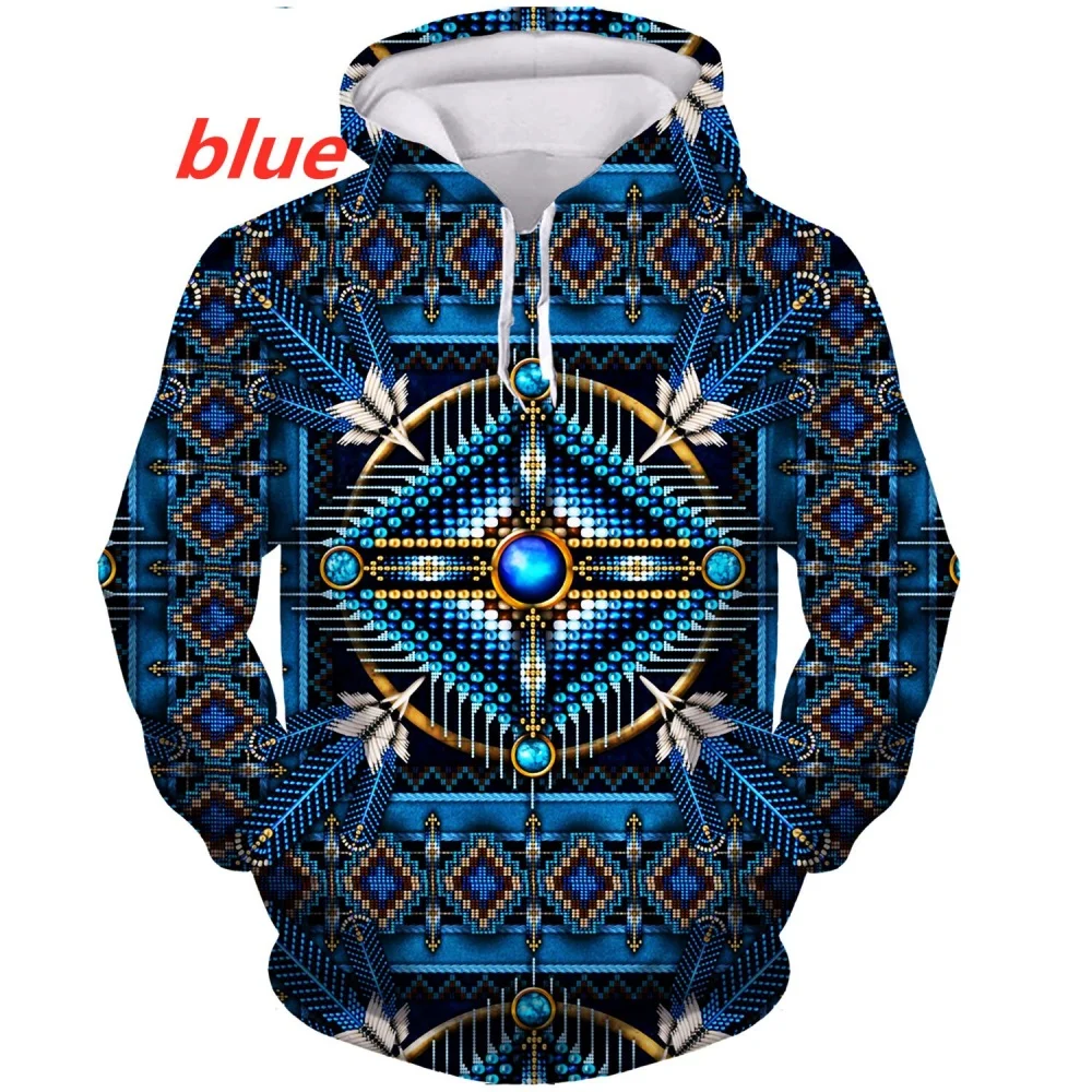 

Native Indian Kids Clothes 3D Print Hoodie Fashion Hooded Blouse Autumn Long Sleeve Sweatshirt Outdoor Clothes for Children Tops