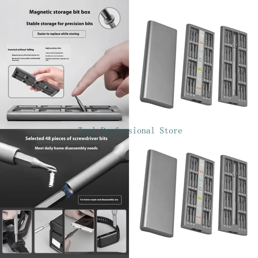 

57QF Эргономичный набор для антислипной отвертки с магнитным хранением для смартфона.