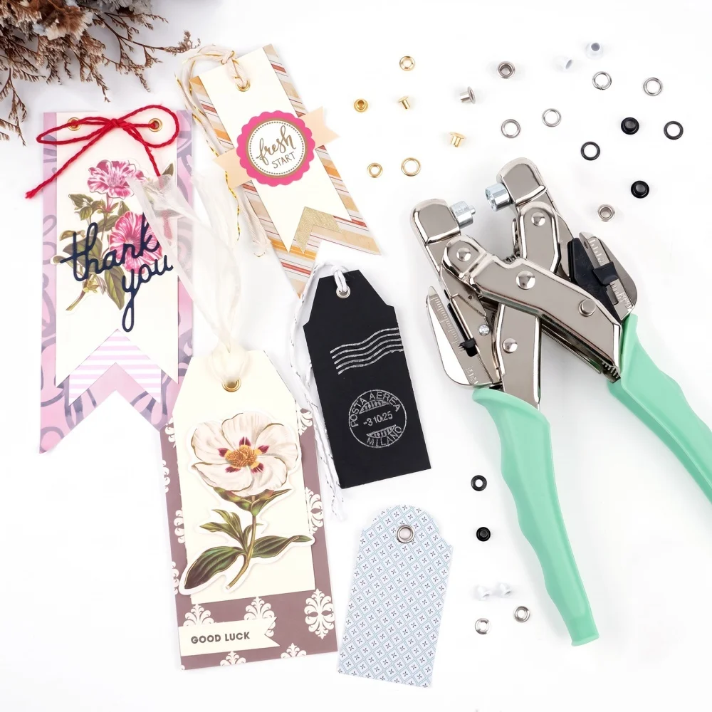 Grommet Tool Kit Handheld Hole Punch Pliers Buckle Buttons Metal Colour Pliers Hand Pressure Plier Rivet Buckle Sew Tool view 6