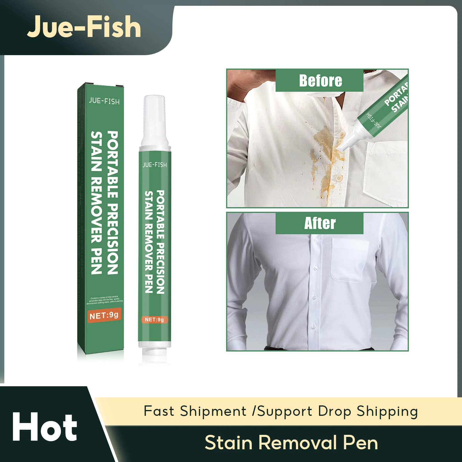 Stain Removal Pen Instant Coffee Food Oil Tea Stains Grease Detergent Portable Dirty Dust Fast Cleaning Remove Clothes Spot Pen