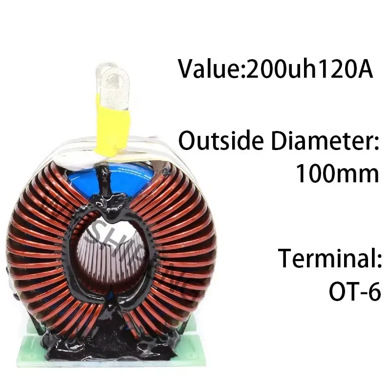 200uh180A/200uh120A high current inductance  flat wire iron silicon aluminum inductor for voltage boosting inverter photovoltaic