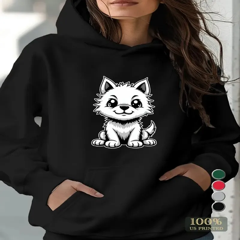 

Зима-Осень, женская толстовка больших размеров, женская одежда больших размеров, белая, милая, с рисунком домашнего животного, кота, модная, удобная, с длинным рукавом