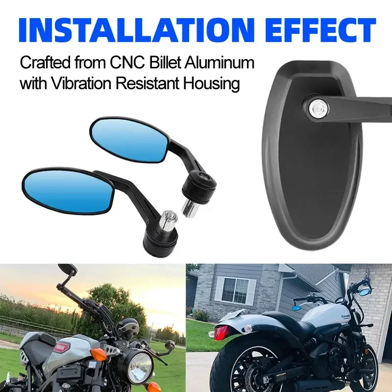 دراجة نارية بار نهاية المرايا العالمي مرآة الرؤية الخلفية دراجة نارية المرايا الجانبية 7/8 22 مللي متر ل MT09 MT07 ل R1200GS F800GS R 1250 RT #4