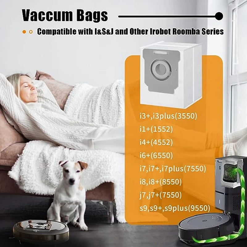 Мешок для сбора пыли из нетканого полотна белого цвета + пластик подходит для пылесборника Irobot Roomba I7 + E5 E6 I3