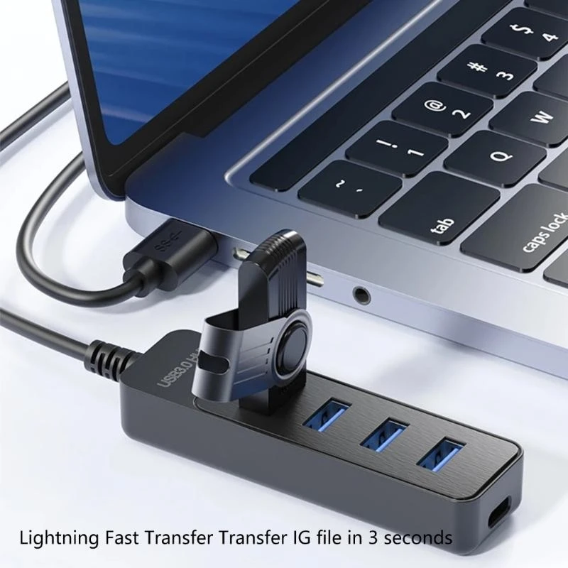 محول USB3.0 محول 4 منفذ توسيع بيانات السرعة السريعة للكمبيوتر Office كمبيوتر محطة إرساء عالية الكفاءة