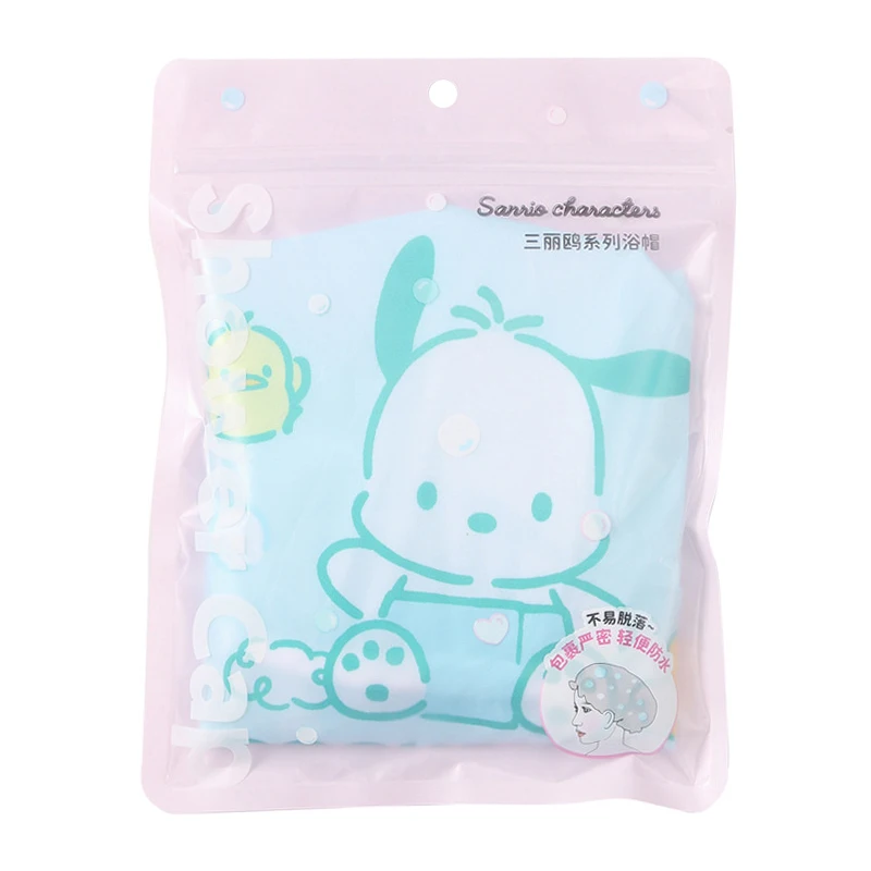 

Sanrio Kawaii HelloKitty Cinnamoroll двухслойная мультяшная Мелодия шапочка для душа Водонепроницаемая Пыленепроницаемая шапочка аниме аксессуары