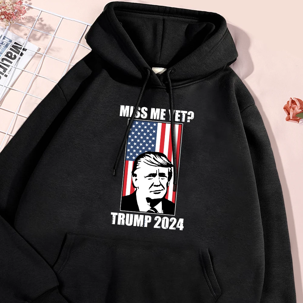 2024 Trump Victory Print Man Hoodie Street Simple Fleece Hoodies Autumn New Oversize Flexible Comfortable Soft Hoody Loose Tops