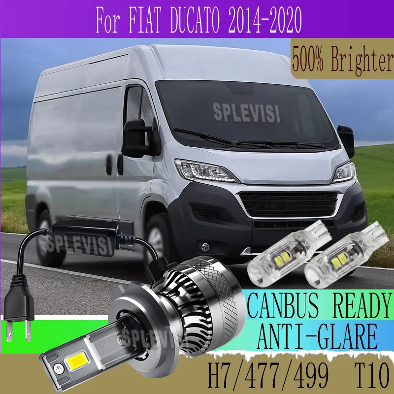 

brighter than Halogen Good peripheral vision Anti-Flicker Warranty HEADLIGHT For FIAT DUCATO 2014 2015 2016 2017 2018 2019 2020