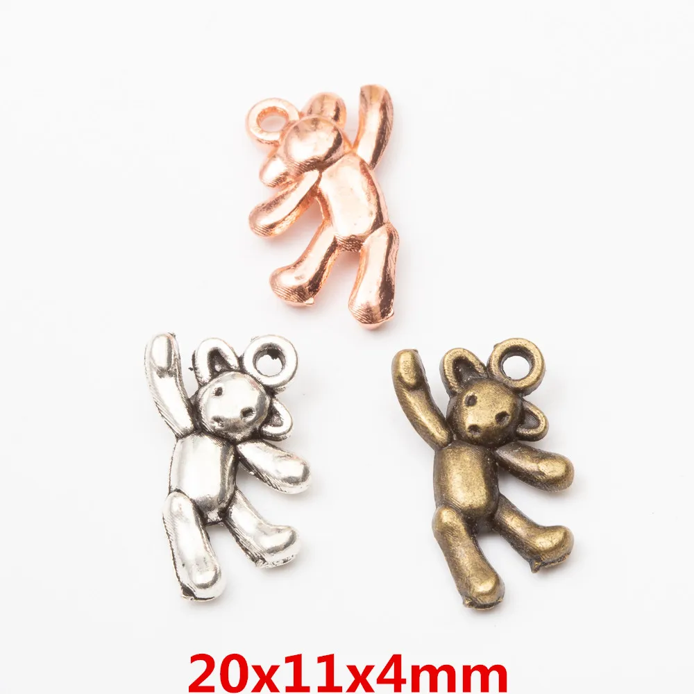 

34pieces (bear ) vintage zinc alloy charm metal pendant DIY jewelry discovery making accessories 563