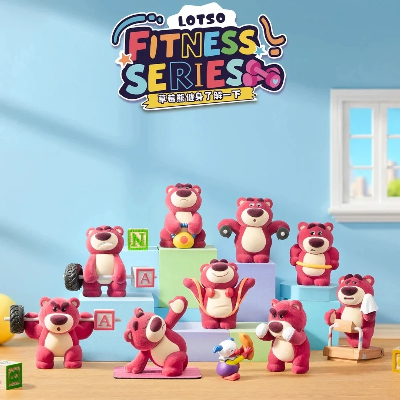 52toys Lotso Fitness Series Blind Box Full Flocked Mini Figure