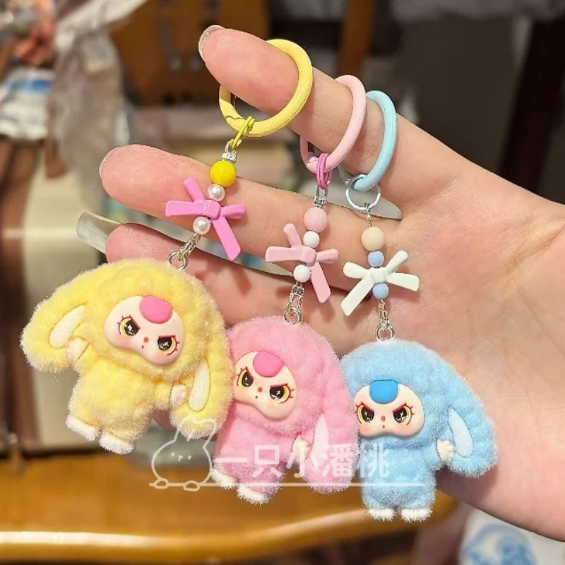 

Baby Three 3d Diy Accessories Cartoon Cute Particle Keychain Bag Hanging Decoration Fashion Creative Cartoon Pendant Gift
