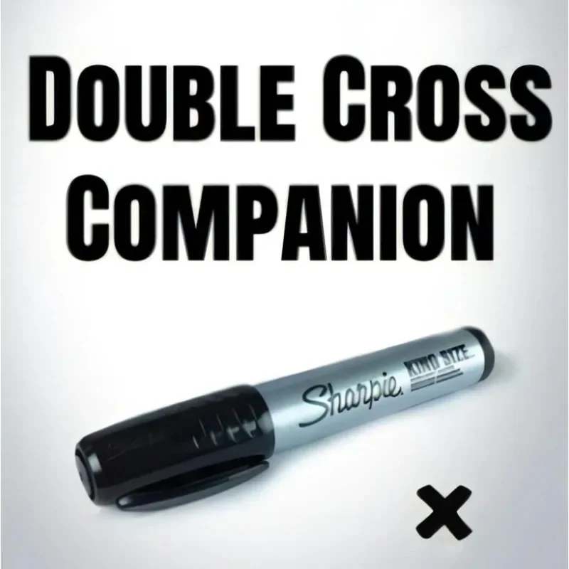 Double Cross Companion Magic Tricks Marker Holder Pen Holster with Flexible Clip Magician Go-to Carry Accessories Magia Props
