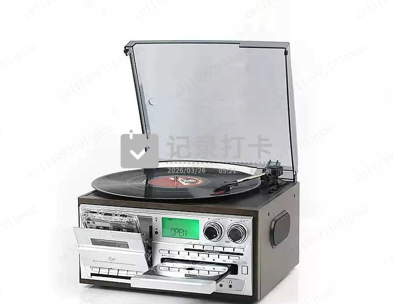 Retro tape recorder, three in one retro stereo system with Bluetooth, CD, and home cassette tape