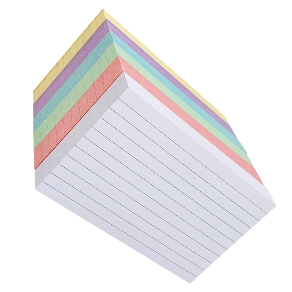 

300 Pcs Cards Lined Note Cards 4x6 Ruled Flashcards Blank Portable Study Colorful Flashcards Materials