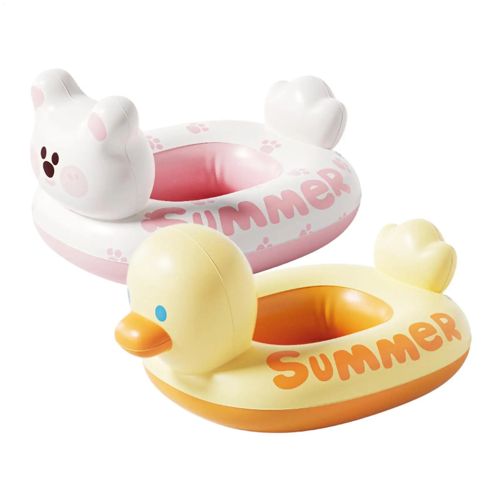 Inflatable Giant Duck Pool Float Anti-Tip Kids Water Lounger Toy Summer Swim Raft for Lake Beach River Swimming Party Boat Outdo