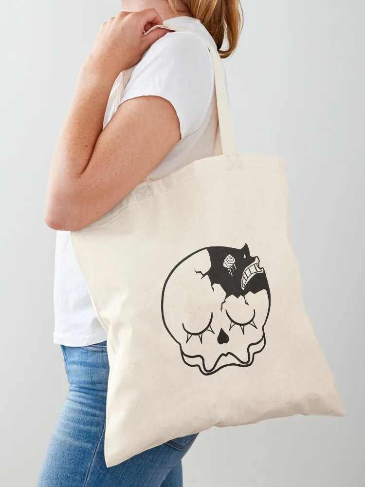 

Transparent Peaceful Skull (black) Tote Bag Women's tote canvas Reusable bags personalized