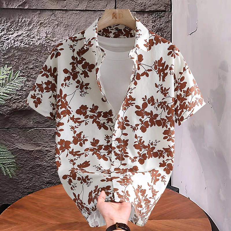 

Casual Short Sleeve Blouse Men's Streetwear Fashion Shirt Streetdress Hombre Male Clothing Spring Autumn Camisa Men's Shirts New