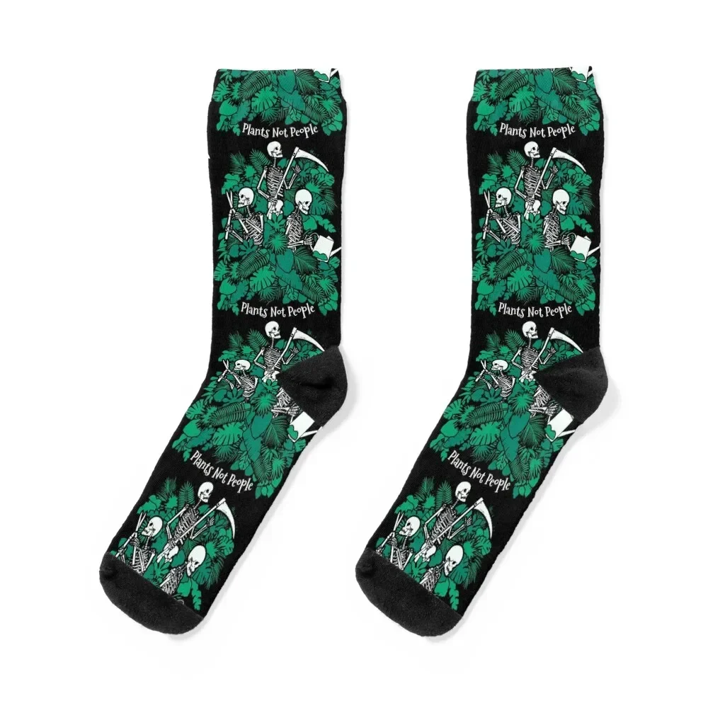 

Plants Not People Introvert Goth Gardener Skeleton Halloween Socks tennis Hiking boots Boy Socks Women's