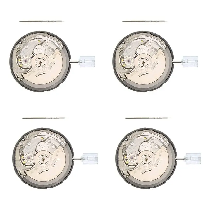 4X NH35 Movement Day Date Set High Accuracy Automatic Mechanical Watch Wrist With Movement Watch Steel Stem