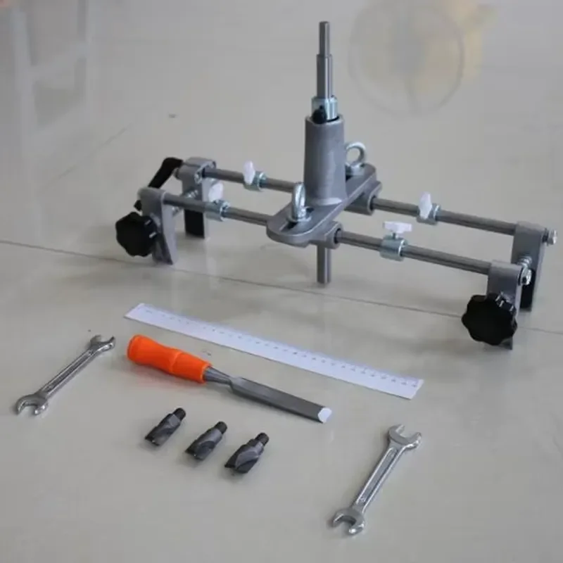 Mortiser, Mortice Fitting Jig Door Mortiser Kit Perforator Folder Tool with Case (New Upgraded)